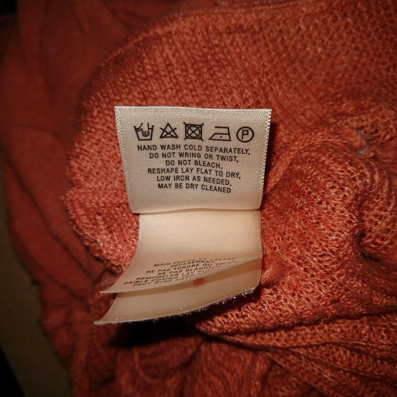 MOTH ANTHROPOLOGIE Womens Sweater Size Medium Burnt Orange Knit Hi Low B… - Picture 7 of 7